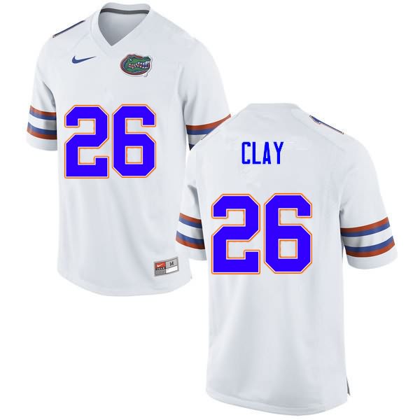 NCAA Florida Gators Robert Clay Men's #26 Nike White Stitched Authentic College Football Jersey ZII2064RD